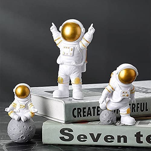 Resin Astronaut Spaceman Statue Ornament Home Office Desktop Figurine Decors
