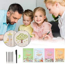 Magic Book for Kids, Sink Magic Practice CopyBook, (8 Books+10 Refills+1 Pen+1 Grip)