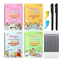Magic Book for Kids, Sink Magic Practice CopyBook, (8 Books+10 Refills+1 Pen+1 Grip)